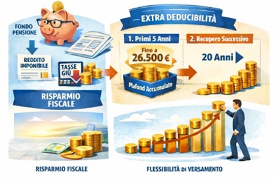 Extra deducibilità fondi pensione